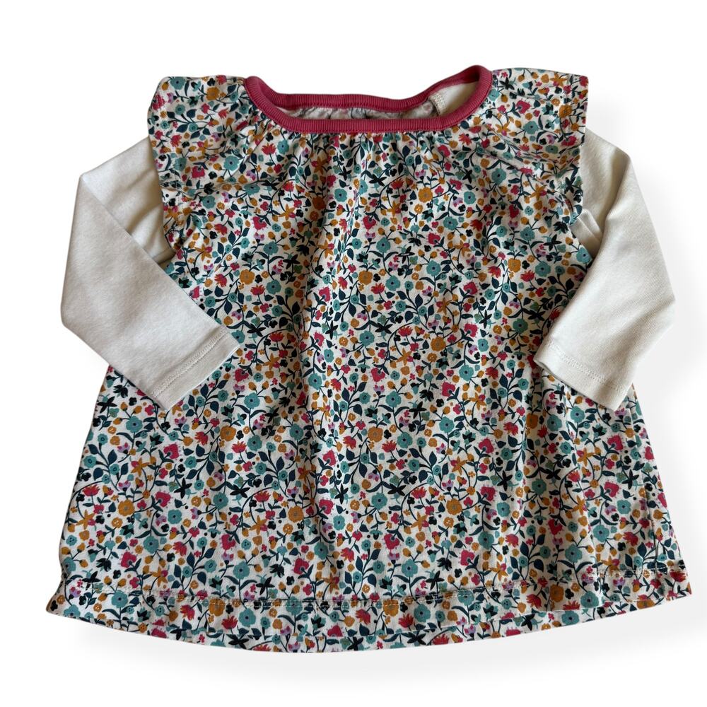 Tea Collection Floral Printed Layered Sleeve Baby Dress 6-9 Months